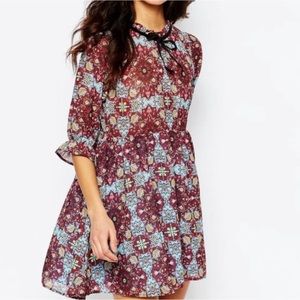 For Love and Lemons Geneva Mini Dress Blue